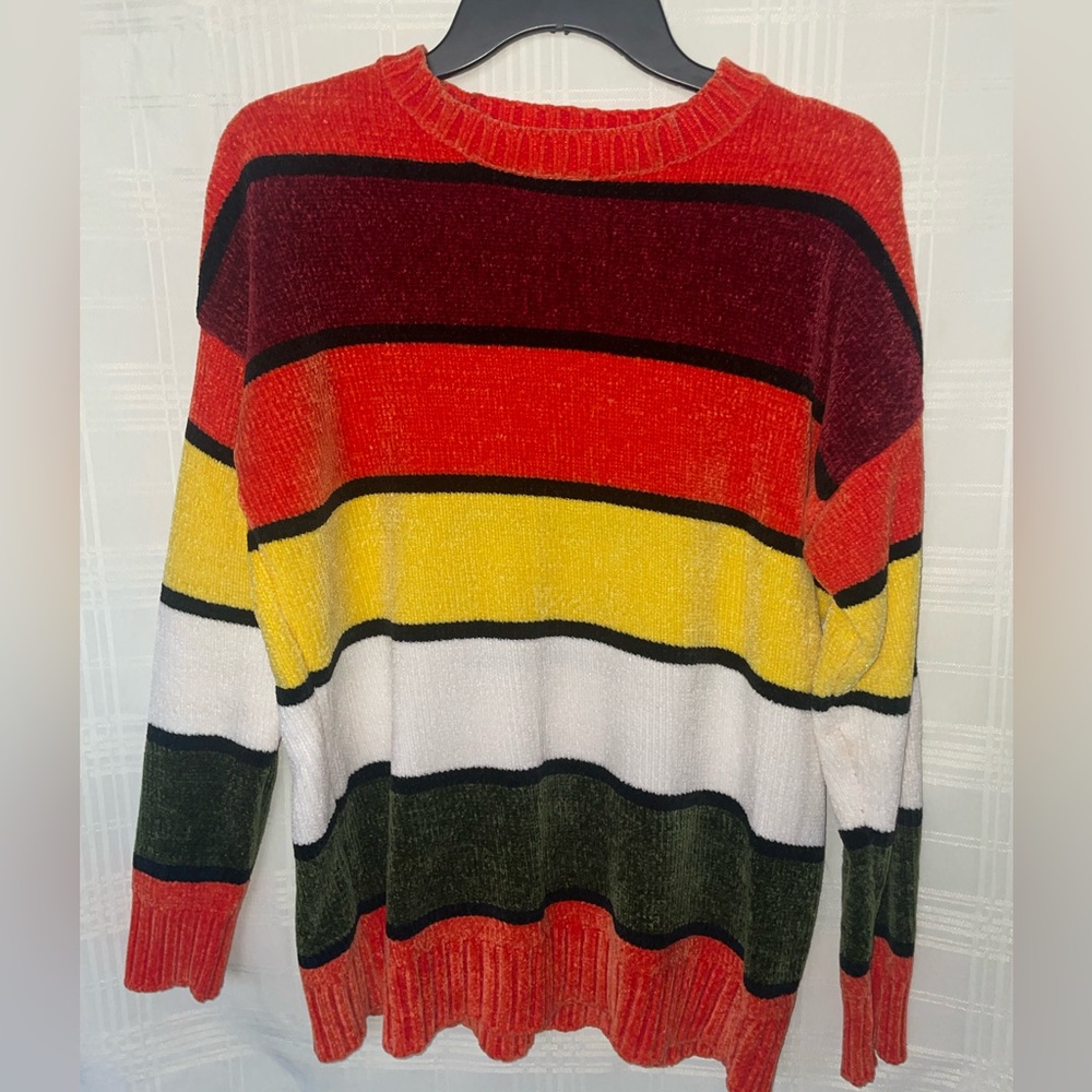 Striped Chenille Sweater